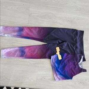 Forever 21 Purple and Blue Leggings Set